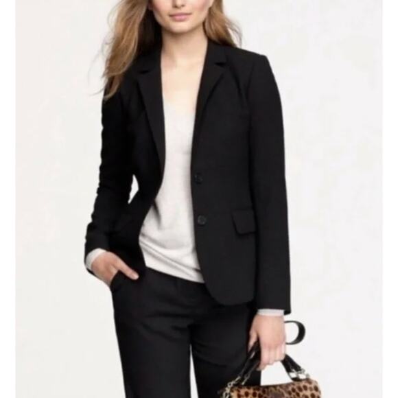 J.Crew 8 black Crepe blazer - Picture 1 of 4